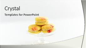  Presentation with food white - Slide set having sweets pastry and food concept background and a white colored foreground