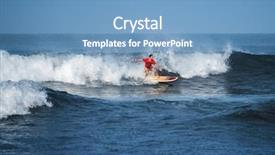  Presentation with amateur radio - Amazing PPT layouts having swelling body - amateur surfer rides the wave backdrop and a teal colored foreground