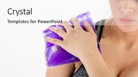  Presentation with pain relief - Amazing slide set having swelling body - pain relief the woman puts backdrop and a white colored foreground