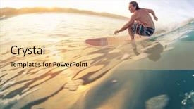  Presentation with costa rica - Slide deck enhanced with swelling body - surfer rides the wave background and a lemonade colored foreground