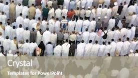  Presentation with kaaba mecca - Cool new slides with child does origami at a table backdrop and a soft green colored foreground