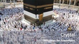  Presentation with kaaba mecca - Slides having top view of asian man lying on the floor with laptop camera tablet coffee using mobile phone background and a light gray colored foreground