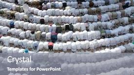  Presentation with kaaba mecca - Slide deck with swiden culture - kaaba the holy mosque background and a  colored foreground