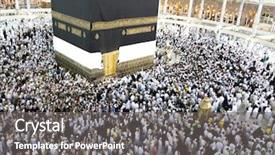  Presentation with kaaba mecca - Beautiful slide deck featuring swiden culture - kaaba the holy mosque backdrop and a  colored foreground