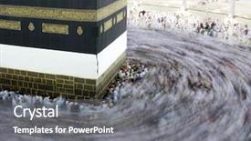  Presentation with kaaba mecca - Presentation theme consisting of swiden culture - kaaba the holy mosque background and a  colored foreground
