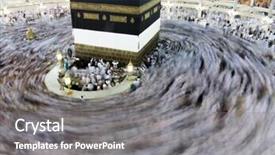  Presentation with kaaba mecca - Presentation design with swiden culture - kaaba the holy mosque background and a  colored foreground