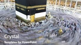  Presentation with kaaba mecca - Audience pleasing presentation design consisting of swiden culture - kaaba the holy mosque backdrop and a gray colored foreground