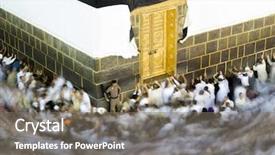  Presentation with kaaba mecca - Audience pleasing slide set consisting of swiden culture - kaaba the holy mosque backdrop and a  colored foreground