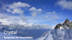  Presentation with sugarcane fields mountains landscape nature - Cool new PPT theme with swift - alpine landscape in altai mountains backdrop and a teal colored foreground