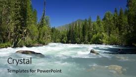  Presentation with siberia - Slides with swift - glacier river in altai mountains background and a  colored foreground