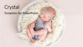  Presentation with sleeping baby - PPT layouts with swift - little baby in gray suit background and a lemonade colored foreground