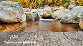  Presentation with new river valley virginia - Audience pleasing theme consisting of swift-river-cascades-at-autumn backdrop and a coral colored foreground