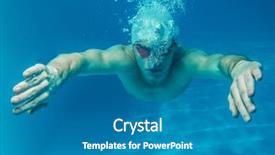  Presentation with google - Slide set enhanced with swim cap and google background and a  colored foreground