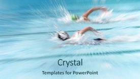  Presentation with racing diversity race ethnicity - Colorful PPT layouts enhanced with swim lanes - freestyle race motion and lens backdrop and a light blue colored foreground