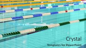  Presentation with swimming - Amazing PPT layouts having swim lanes - lane are limited floats backdrop and a seafoam green colored foreground