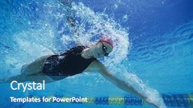  Presentation with underwater - PPT layouts having swim lanes - low angle view background and a teal colored foreground