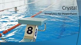  Presentation with swimming pool - Presentation enhanced with swim lanes - scaffold with number 8 background and a light blue colored foreground