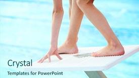  Presentation with race - Colorful slides enhanced with swim lanes - starting blocks backdrop and a cool aqua colored foreground