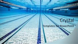  Presentation with swim - Slides enhanced with swim lanes - swimming pool under water background background and a light blue colored foreground