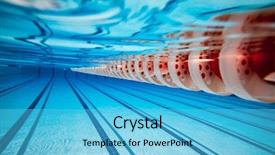  Presentation with pool lanes - Slide deck consisting of swim lanes - swimming pool under water background background and a light blue colored foreground