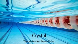  Presentation with pool lanes - Audience pleasing presentation theme consisting of swim lanes - swimming pool under water backdrop and a cyan colored foreground