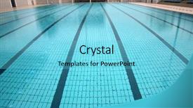  Presentation with olympic - Cool new presentation design with swim lanes - swimming pool with lane markings backdrop and a arctic colored foreground