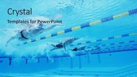  Presentation with athletes - PPT theme featuring beige landscape nature outdoors farm background and a coral colored foreground