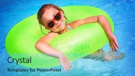  Presentation with blue water - PPT layouts having swiming - portrait of cute happy little background and a light blue colored foreground