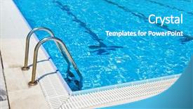  Presentation with sport - Audience pleasing slides consisting of swiming - waterpool - sport background backdrop and a teal colored foreground