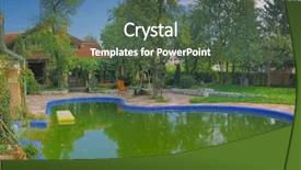  Presentation with luxury vintage house - Theme having swimm - luxury house with swiming pool background and a tawny brown colored foreground