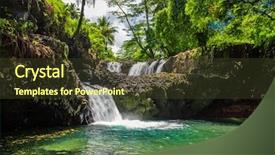  Presentation with samoa - PPT theme consisting of swimming hole on upolu samoa background and a tawny brown colored foreground