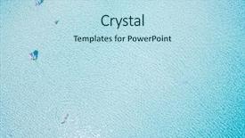  Presentation with clear water - Audience pleasing PPT layouts consisting of swimming in beautiful clear sea backdrop and a sky blue colored foreground