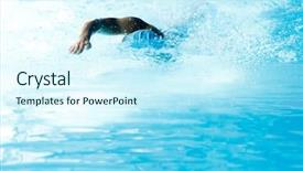  Presentation with deafblindness style animated - Presentation theme enhanced with crawling - photo of man swimming background and a cool aqua colored foreground