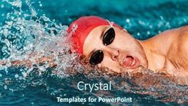  Presentation with swim - PPT layouts enhanced with swimming-man-swimming-crawl-male background and a  colored foreground