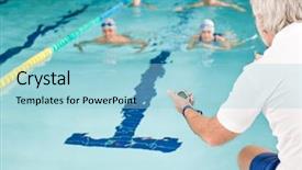  Presentation with swimming pool - Amazing theme having swimming pool - swimmer training competition backdrop and a  colored foreground
