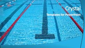  Presentation with swimming pool - Amazing theme having swimming pool and swimmer practicing backdrop and a teal colored foreground