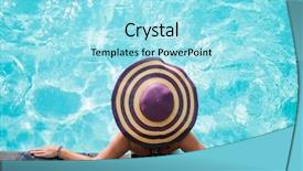  Presentation with swimming pool - Slide deck with swimming pool at tropical resort background and a arctic colored foreground