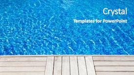  Presentation with blue water - Beautiful PPT layouts featuring swimming pool background of water backdrop and a teal colored foreground