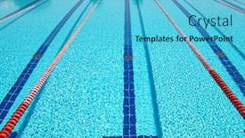  Presentation with swimming pool - Presentation theme enhanced with swimming pool background on a bright sunny day background and a light blue colored foreground
