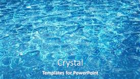  Presentation with swimming pool - Beautiful presentation design featuring swimming-pool-bottom-caustics-ripple backdrop and a teal colored foreground