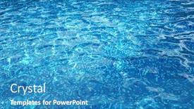  Presentation with ripple - Presentation theme with swimming-pool-bottom-caustics-ripple background and a teal colored foreground