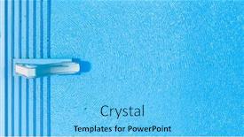  Presentation with water sports - PPT theme enhanced with swimming-pool-from-above-top background and a light blue colored foreground