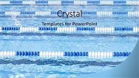  Presentation with pool lanes - PPT layouts having swimming pool lanes background and a light blue colored foreground