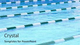  Presentation with pool lanes - Colorful theme enhanced with swimming pool lanes backdrop and a arctic colored foreground