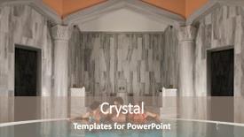  Presentation with three for one - Amazing slide deck having swimming pool or thermal bath backdrop and a coral colored foreground