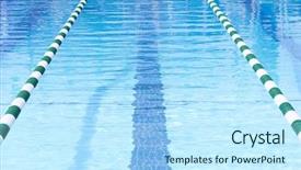  Presentation with pool lanes - Slides with swimming pool swim lanes background and a sky blue colored foreground