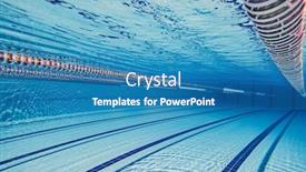  Presentation with under water - Presentation theme with swimming-pool-under-water-background background and a teal colored foreground