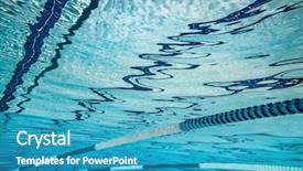  Presentation with under water - Cool new slides with swimming pool under water background backdrop and a teal colored foreground