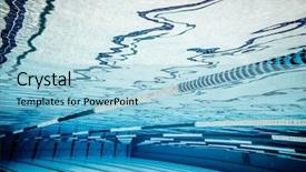  Presentation with under water - Slide deck featuring swimming pool under water background and a light blue colored foreground