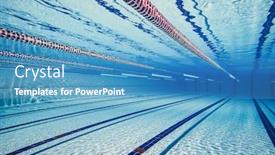  Presentation with swimming pool - Slide set consisting of swimming-pool-underwater-blue-background background and a teal colored foreground